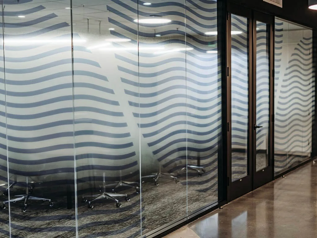 Decorative office glass privacy film