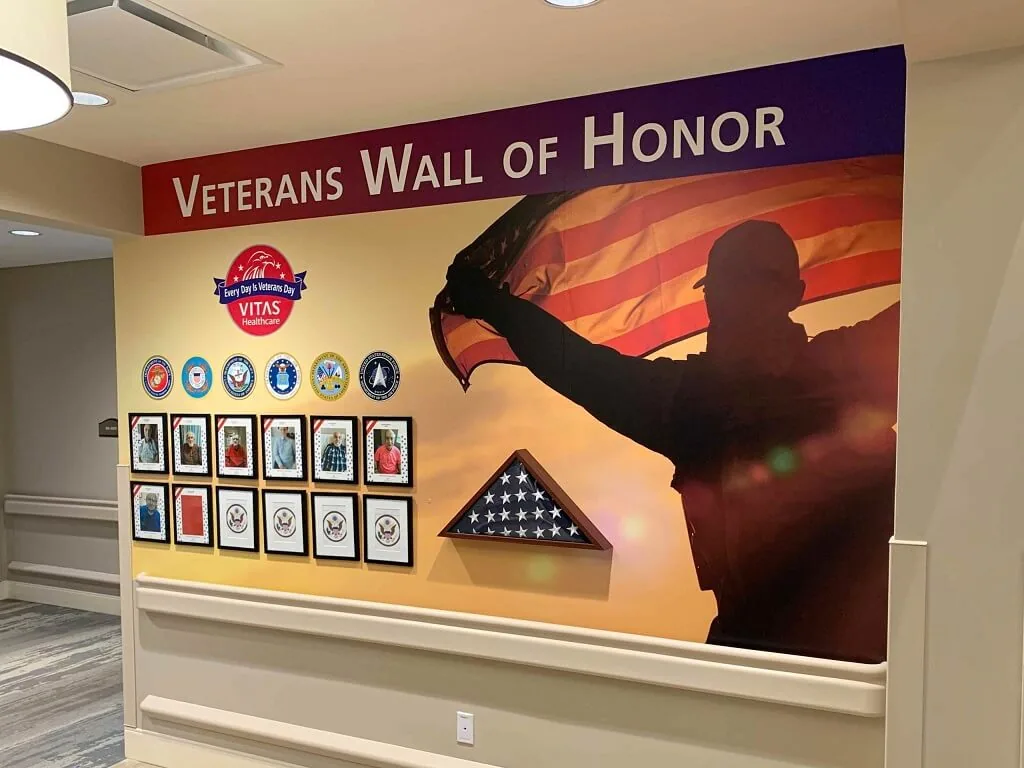Veterans wall mural