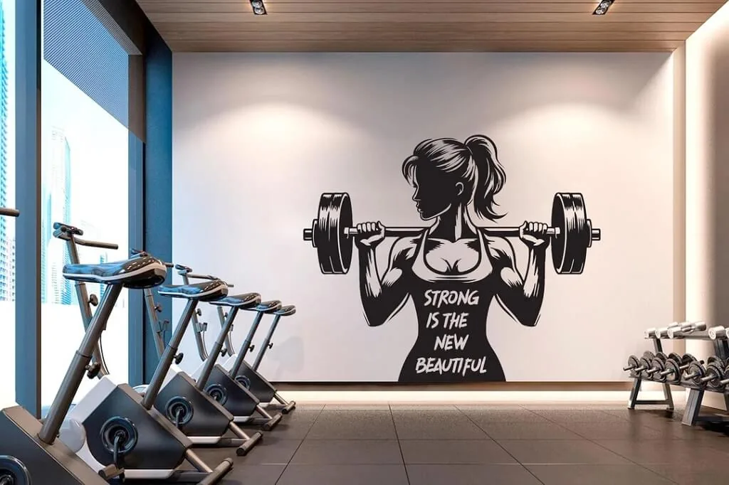 Fitness wall graphic