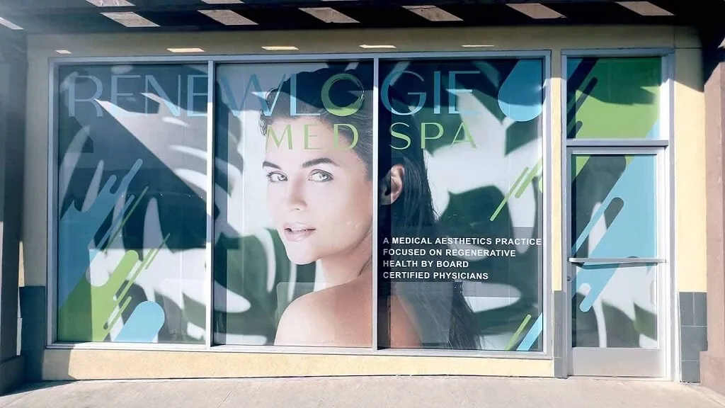 Med spa window graphics
